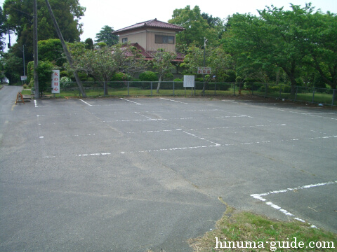 親沢公園キャンプ場の駐車場